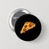 Pixel Pizza 80s Videogame Retro 8-bit Halloween C Ronde Button 5,7 Cm (Voorkant /achterkant)