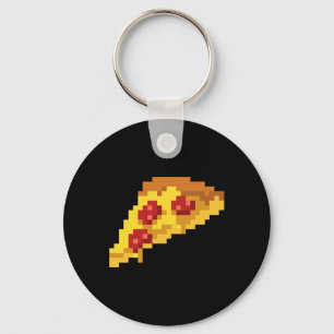 Pixel Pizza 80s Videogame Retro 8-bit Halloween C Sleutelhanger