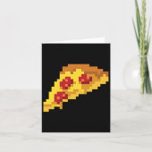 Pixel Pizza 80s Videospel Retro 8-bit Halloween C Kaart (Voorkant)