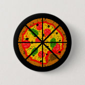 Pixel Pizza Ronde Button 5,7 Cm (Voorkant)