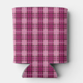 Pixel Plaid_Magenta-Black Blikjeskoeler (Achterkant)