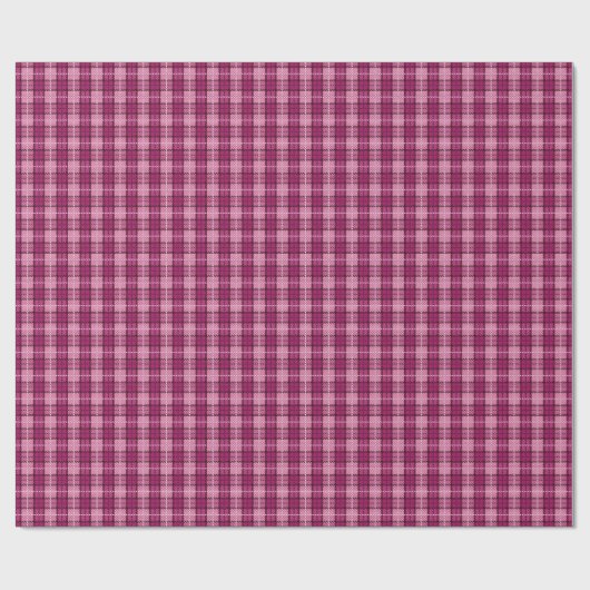 Pixel Plaid_Magenta-Black Cadeaupapier (Vlak)