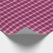 Pixel Plaid_Magenta-Black Cadeaupapier (Hoek)