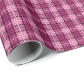 Pixel Plaid_Magenta-Black Cadeaupapier (Rol Hoek)