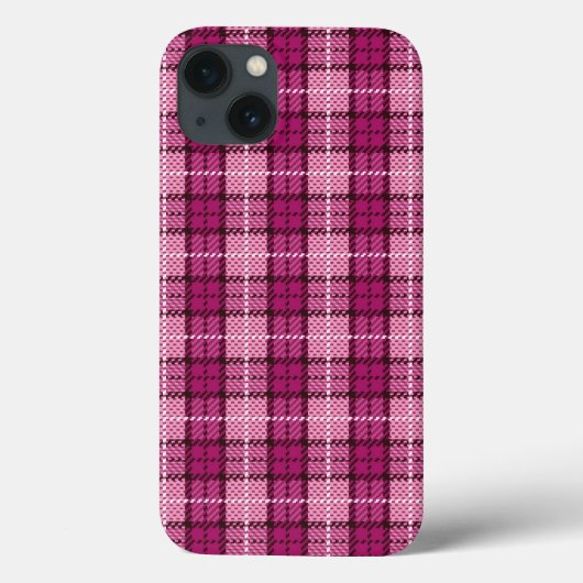 Pixel Plaid_Magenta-Black Case-Mate iPhone Case (Achterkant)