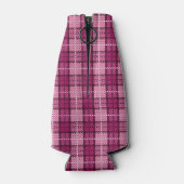 Pixel Plaid_Magenta-Black Flesjeskoeler (Achterkant)