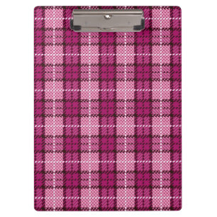 Pixel Plaid_Magenta-Black Klembord