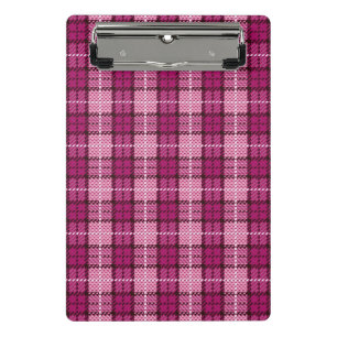 Pixel Plaid_Magenta-Black Mini Klembord