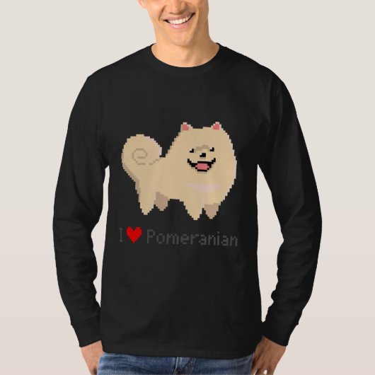 Pixel Pomeranian T-shirt (Voorkant)