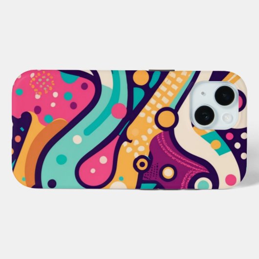 Pixel Pop Art: Retro Pixelated iPhone / iPad Case (Achterkant (horizontaal))