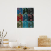 Pixel popart: Da Vinci's Mona Lisa (La Gioconda) Poster (Keuken)