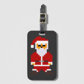 Pixel Pose Kerstman Bagagelabel (Voorkant (verticaal))
