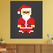 Pixel Pose Kerstman Canvas Afdruk (Insitu (Woonkamer))
