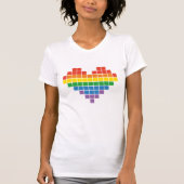 Pixel Pride Heart T-shirt: liefde in pixels T-shirt (Voorkant)