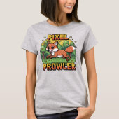 Pixel Prowler - 16-Bit Springende Vos T-shirt (Voorkant)