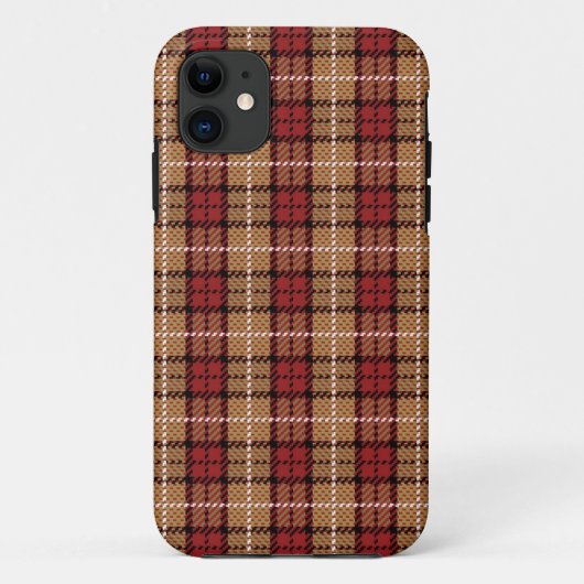 Pixel Pset in Red en Gold Case-Mate iPhone Case (Achterkant)