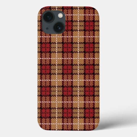 Pixel Pset in Red en Gold Case-Mate iPhone Case (Achterkant)