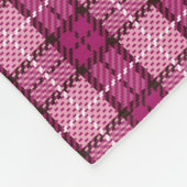 Pixel Pset_Magenta-Black Fleece Deken (Hoek)