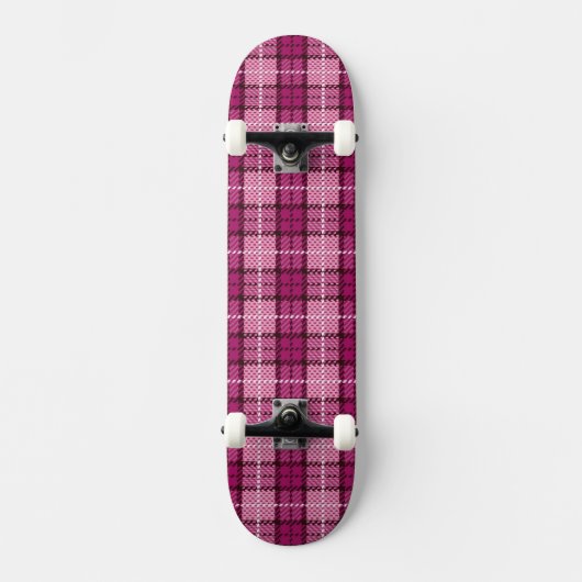 Pixel Pset_Magenta-Black Persoonlijk Skateboard (Voorkant)