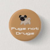 Pixel Pug Button (Voorkant)