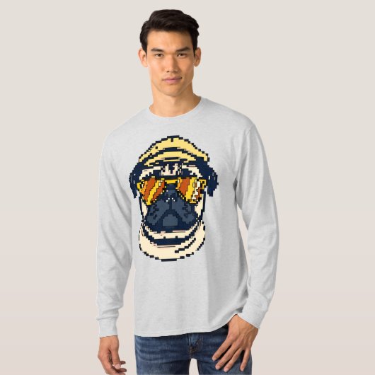 Pixel Pug Delight T-shirt (Voorkant volledig)