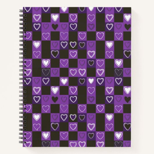 Pixel Pulse: Love Checkmate Notitieboek (Voorkant)