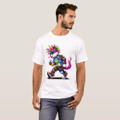 Pixel Punk Cat - 8-bits hart & retro stijl T-shirt (Voorkant volledig)