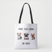 Pixel Pup Canvas tas (Voorkant)