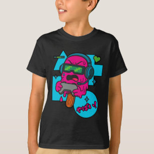 Pixel Rage Gamer Ijslolly Grappig Smeltend Ijs  T-shirt