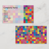 Pixel Rainbow Square Patroon Visitekaartje (Voorkant / Achterkant)