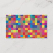 Pixel Rainbow Square Patroon Visitekaartje (Achterkant)
