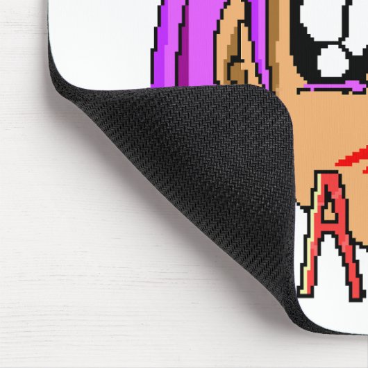 Pixel Rebel Zoe - 8-Bit Character Art Muismat (Hoek)