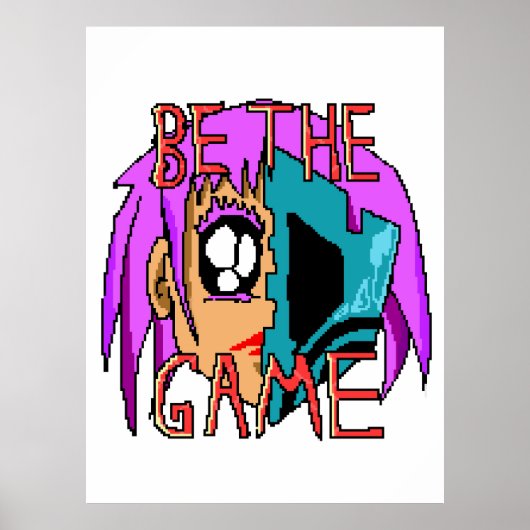 Pixel Rebel Zoe - 8-Bit Character Art Poster (Voorkant)