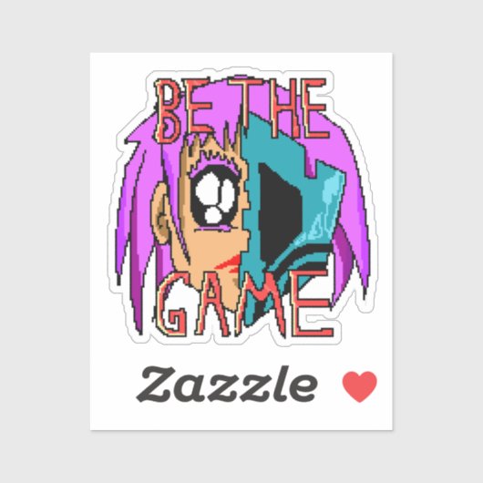 Pixel Rebel Zoe - 8-Bit Karakter Kunst Sticker (Vel)
