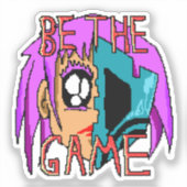 Pixel Rebel Zoe - 8-Bit Karakter Kunst Sticker (Voorkant)