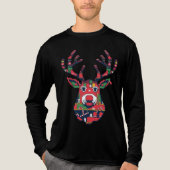 Pixel Reindeer Ugly Sweater Christmas Shirt (Voorkant volledig)