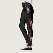 Pixel Rendier Lelijke Trui Kerst Leggings (Links)