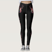 Pixel Rendier Lelijke Trui Kerst Leggings (Voorkant)