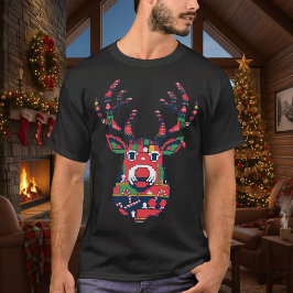 Pixel Rendier Lelijke Trui Kerst T-shirt