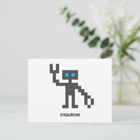 Pixel_Robot Briefkaart (Staand voorkant)