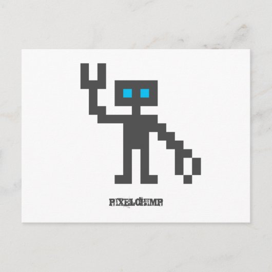 Pixel_Robot Briefkaart (Voorkant)