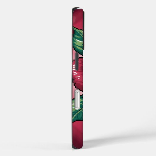 Pixel Roos – Retro Bloemkunst Case-Mate iPhone Case (Achterkant / Rechts)