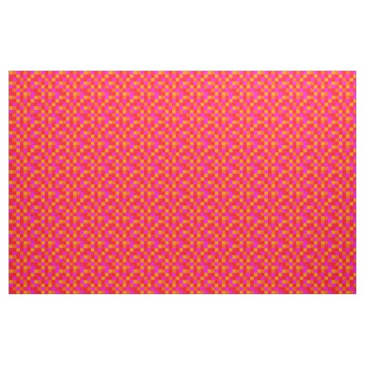 Pixel Rot Orange Pink Farben Pattern Stof (Yard (91,4 cm))