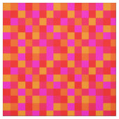 Pixel Rot Orange Pink Farben Pattern Stof (Swatch)
