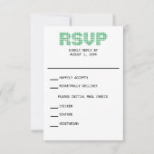 Pixel RSVP Wedding RSVP Kaart (Voorkant)