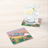 Pixel Ruimteschip Cactus Onderzetter Set (Insitu)