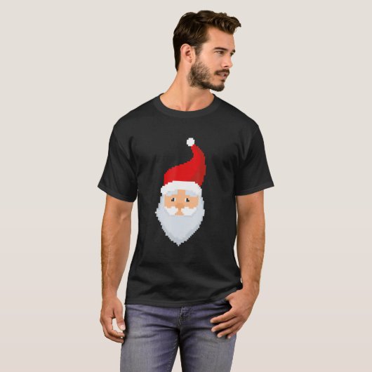 Pixel Santa T-shirt (Voorkant volledig)