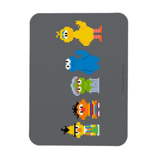 Pixel Sesame Street Characters Magneet (Verticaal)