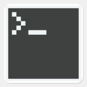 Pixel Shell Vierkante Sticker (Voorkant)