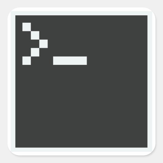 Pixel Shell Vierkante Sticker (Voorkant)